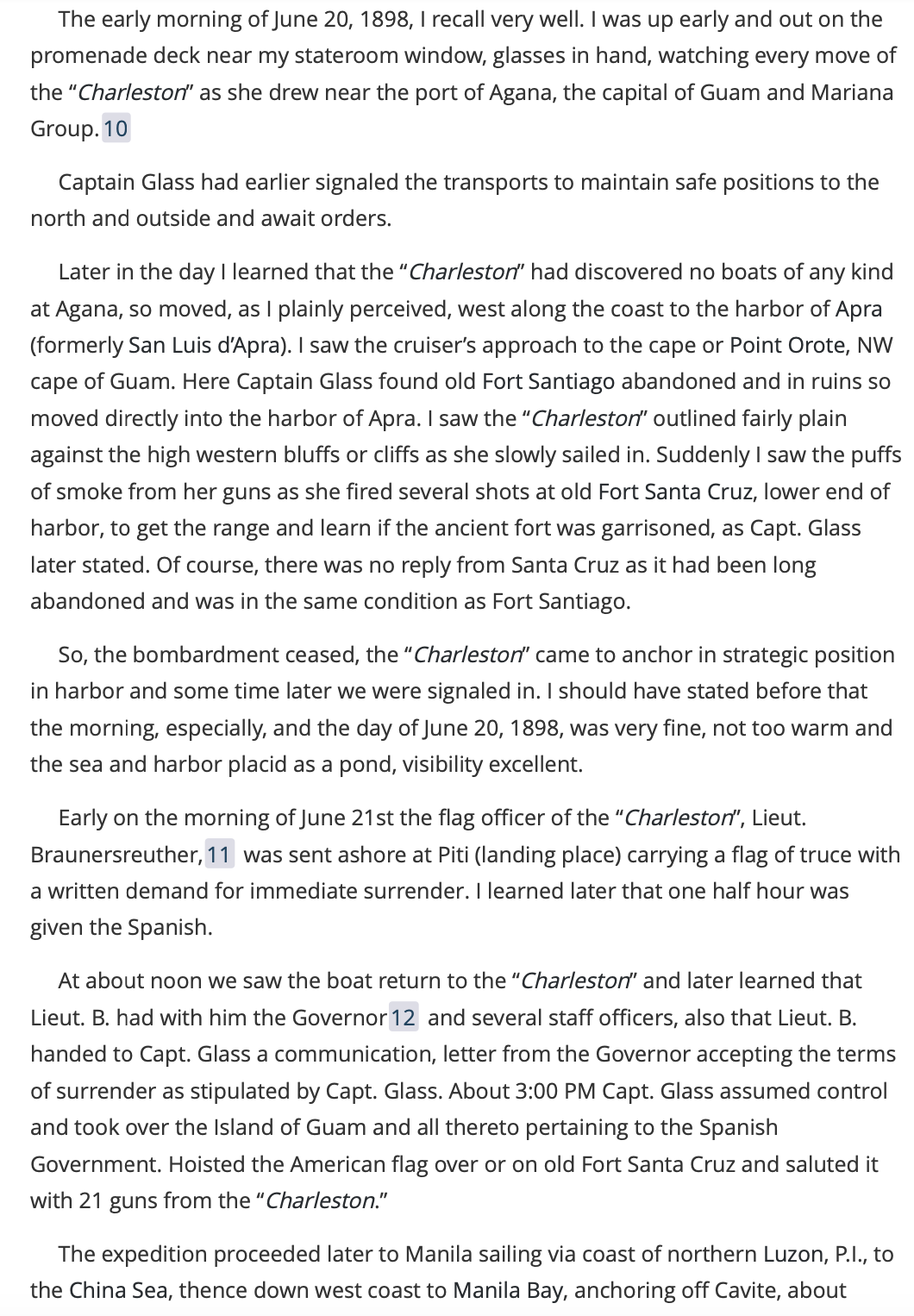 Log of the events that happened during the capture of Guam written by a Warrant Officer aboard a troop transport